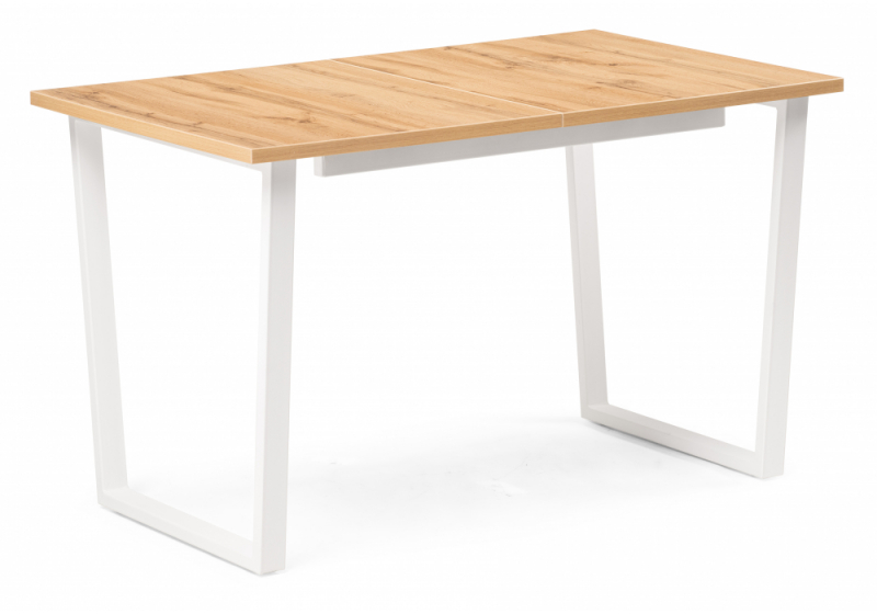 Стол деревянный Лота Лофт 120(160)х75 дуб крафт золотой / белый матовый (75x74). 