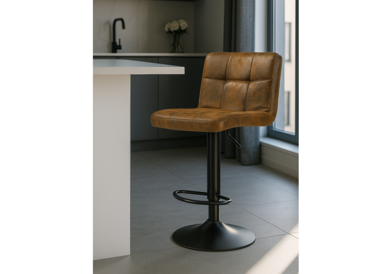 Барный стул Paskal коричневый / черный (43x43x89)